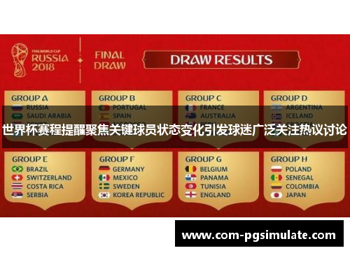 世界杯赛程提醒聚焦关键球员状态变化引发球迷广泛关注热议讨论